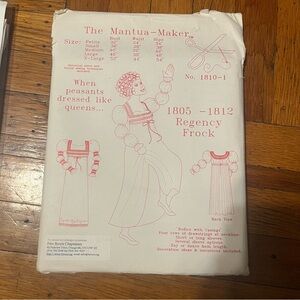 Regency Frock Sewing Pattern